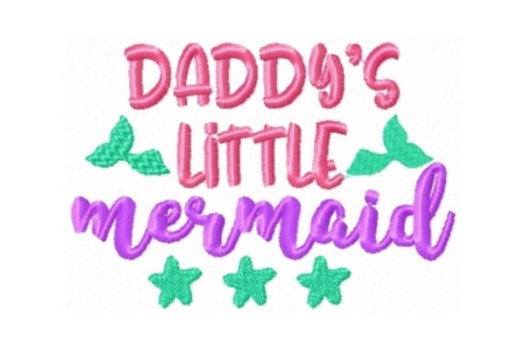 Cute and Joyful Daddys Little Mermaid