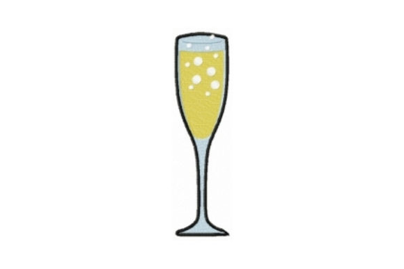 Elegant Champagne Flute for Premium Sweatshirts
