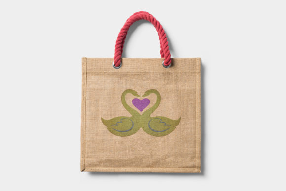 Elegant Swan Love: A Versatile Embroidery Design