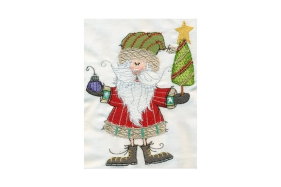 Sassy Santa with Tree: A Holiday Embroidery Review