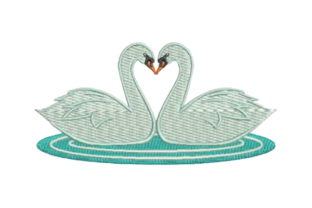 Swan Heart: Elegant Embroidery for Craft Fairs